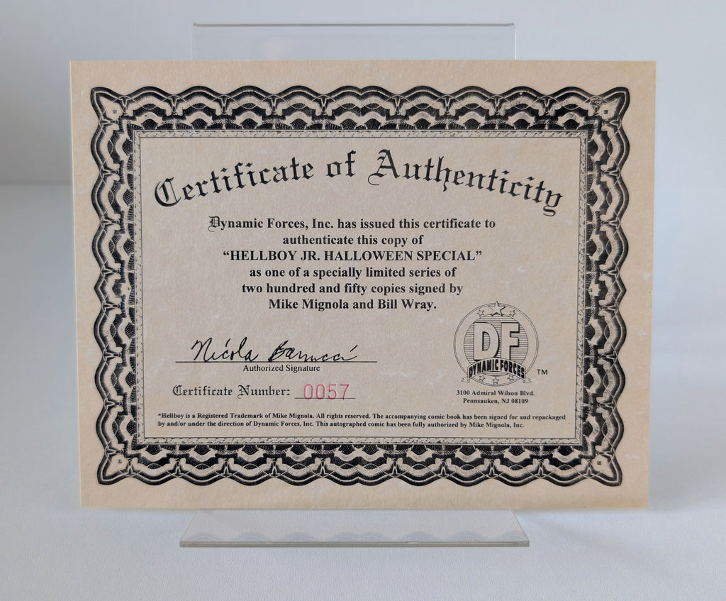 Hellboy Junior: Halloween Special | Signed by Mike Mignola & Bill Wray | Dynamic Forces COA