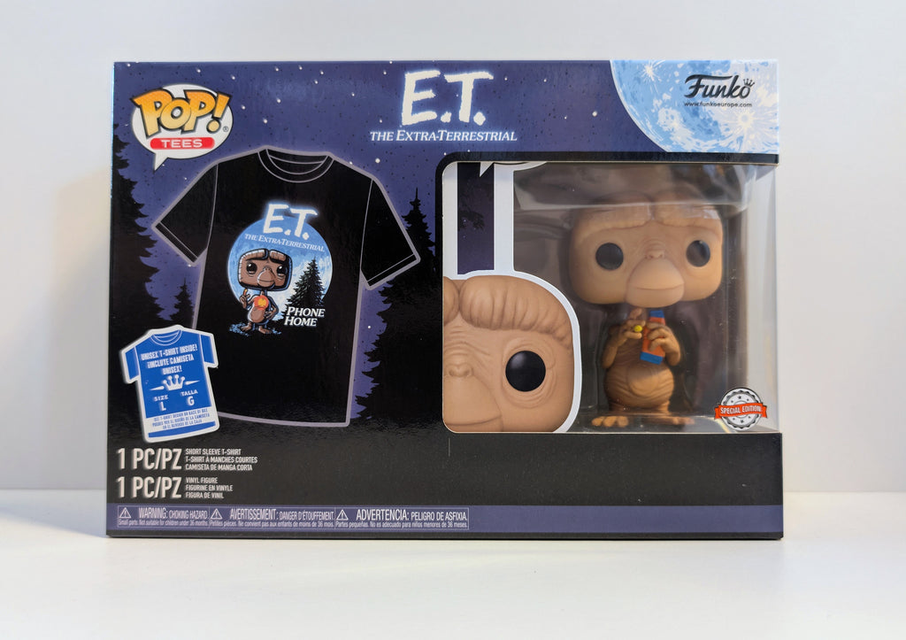 E.T. – Funko Pop! Tees Special Edition Set – T-Shirt Größe L + Vinyl Figure
