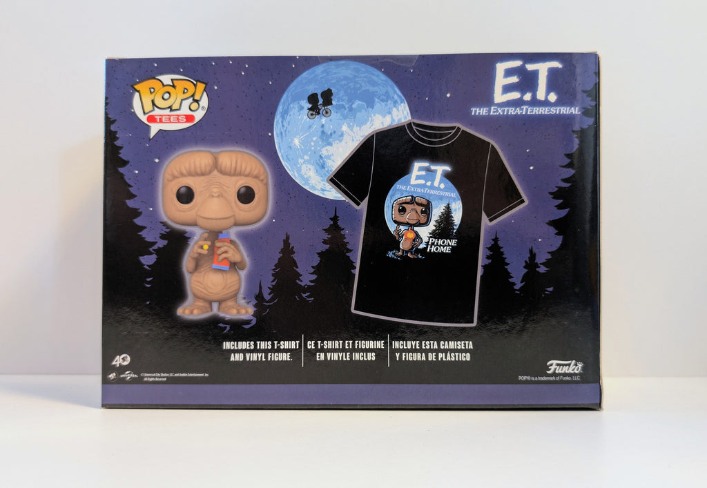 E.T. – Funko Pop! Tees Special Edition Set – T-Shirt Größe L + Vinyl Figure