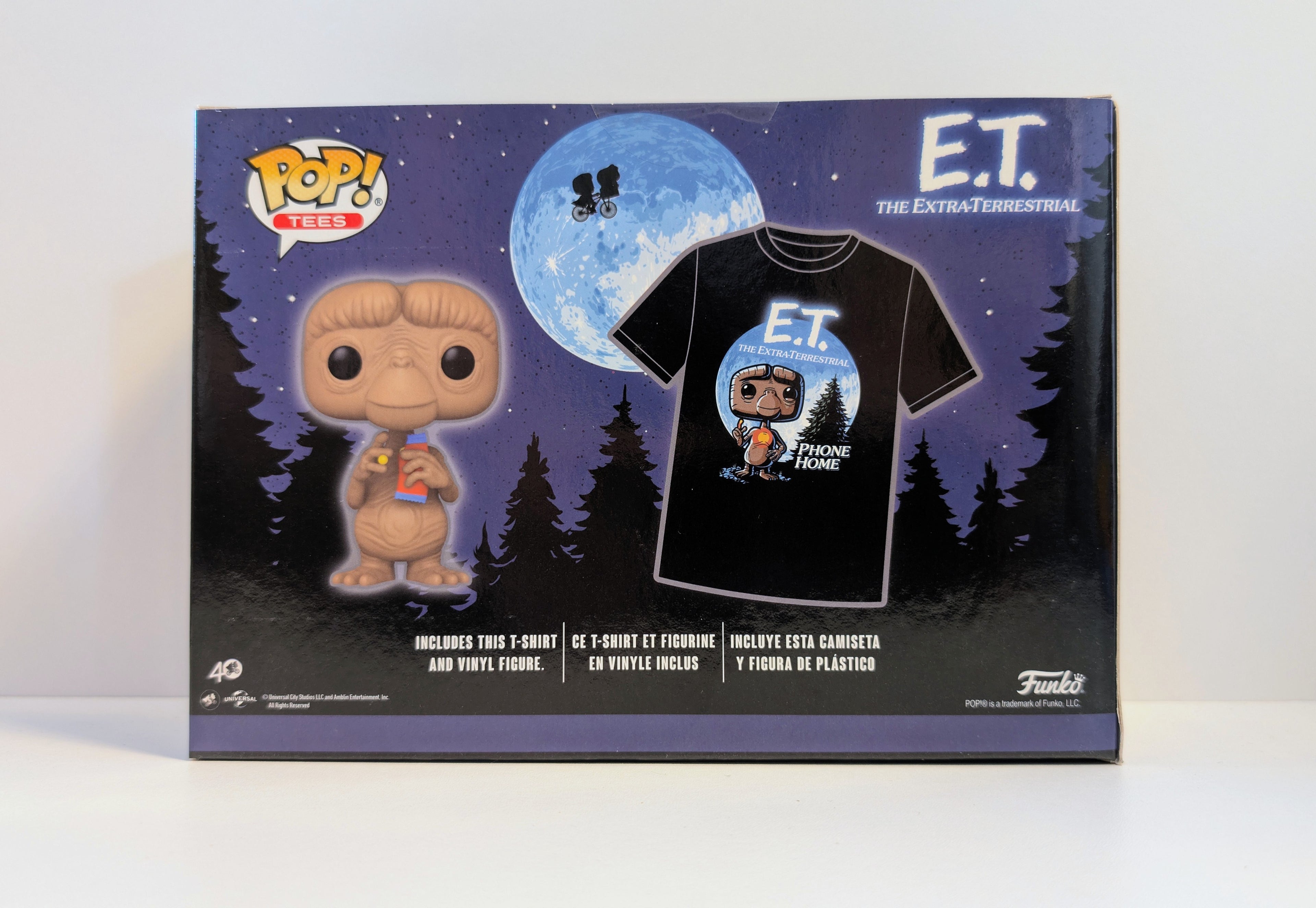 E.T. – Funko Pop! Tees Special Edition Set – T-Shirt Größe L + Vinyl Figure